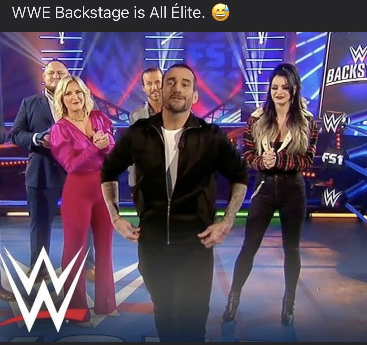 High Quality WWE Backstage is All Elite Blank Meme Template