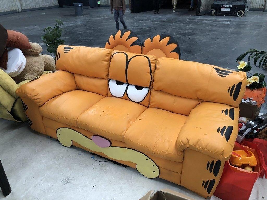 Garfield Sofa Blank Meme Template