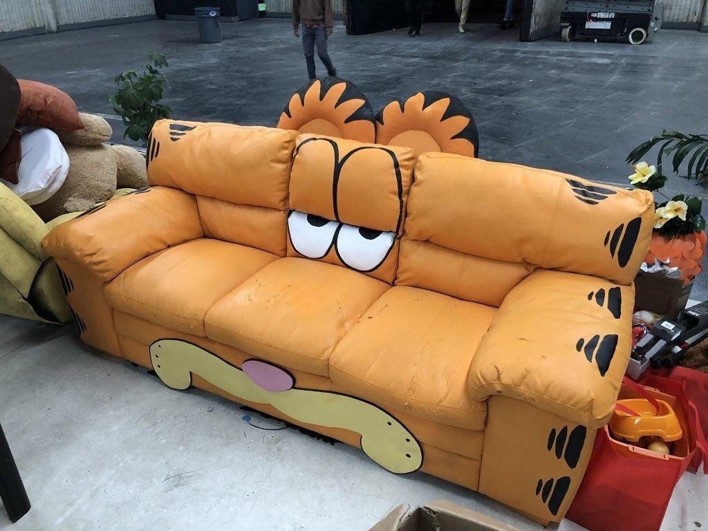 High Quality Garfield Sofa Blank Meme Template