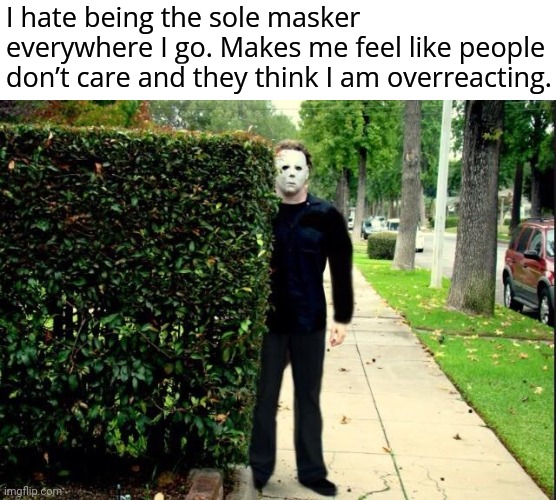 Won't somebody wear a mask with me. | I hate being the sole masker everywhere I go. Makes me feel like people don’t care and they think I am overreacting. | image tagged in memes | made w/ Imgflip meme maker