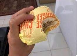 High Quality burger with the peel Blank Meme Template