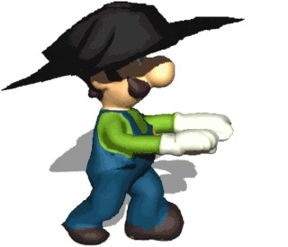 Luigi With A Cowboy hat Blank Meme Template