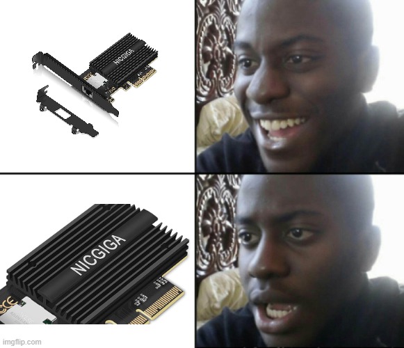 Network card be accin up | image tagged in happy / shock | made w/ Imgflip meme maker