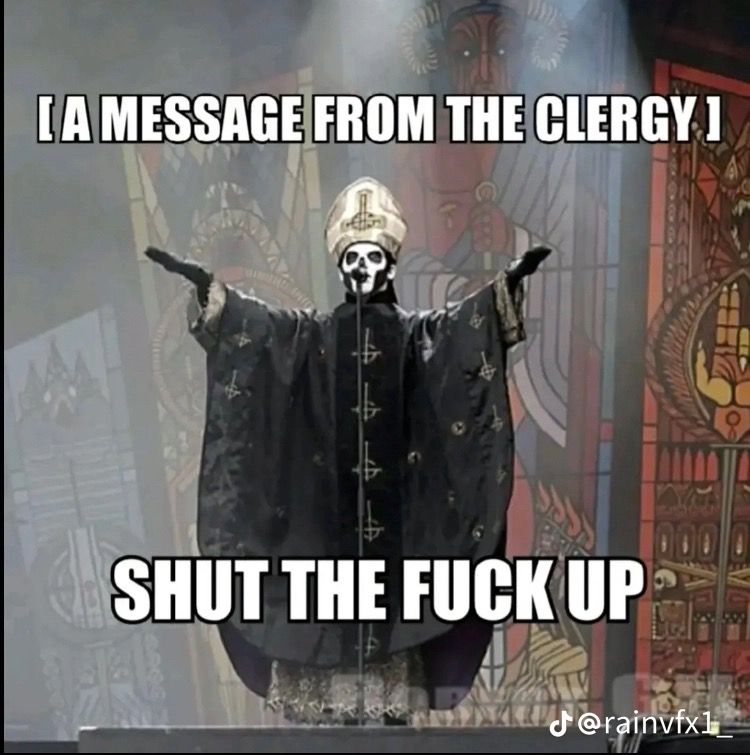 A Message from the clergy Blank Meme Template