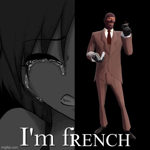 French | RENCH | image tagged in i m fine | made w/ Imgflip meme maker