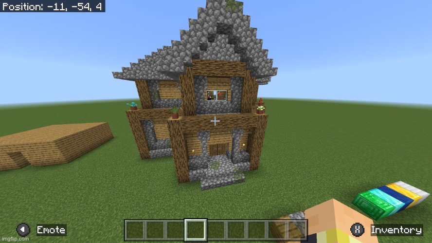 Tell me your thoughts on my Minecraft house | image tagged in minecraft | made w/ Imgflip meme maker