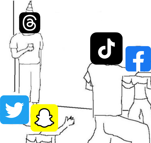 They don't know threads style Blank Meme Template