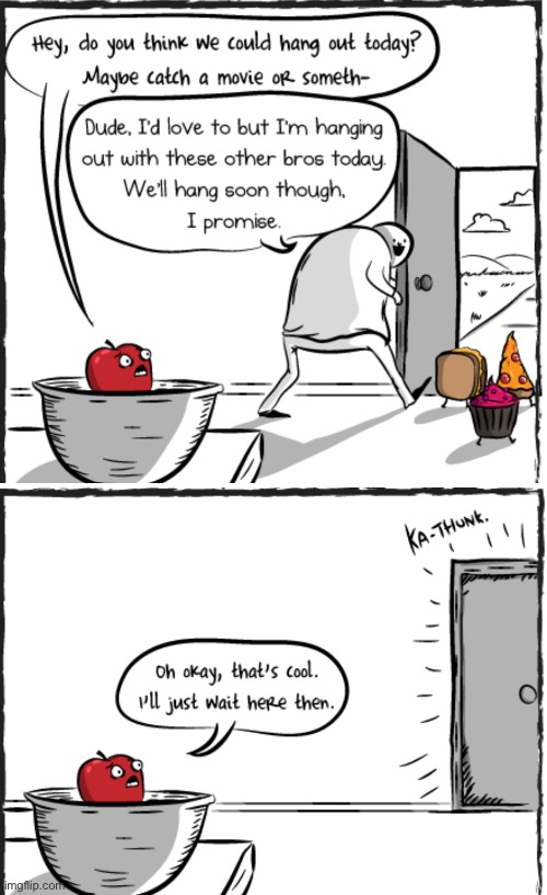 Healthy foods get overshadowed by junk food often XD | made w/ Imgflip meme maker