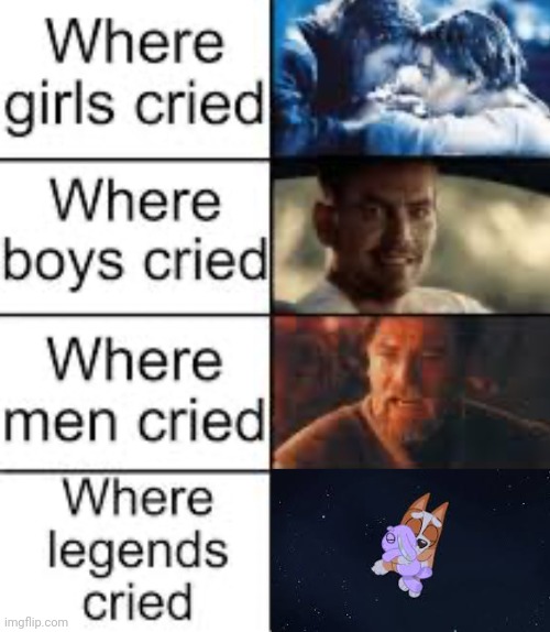 Why is this so sad ? it's a preschool show | image tagged in where legends cried,memes,bluey | made w/ Imgflip meme maker