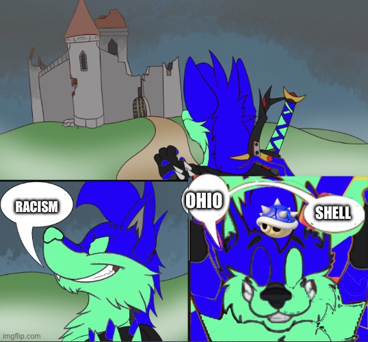 HOW TO SOLVE RACISM IN 2 STEPS | OHIO; RACISM; SHELL | image tagged in mixed castle meme | made w/ Imgflip meme maker