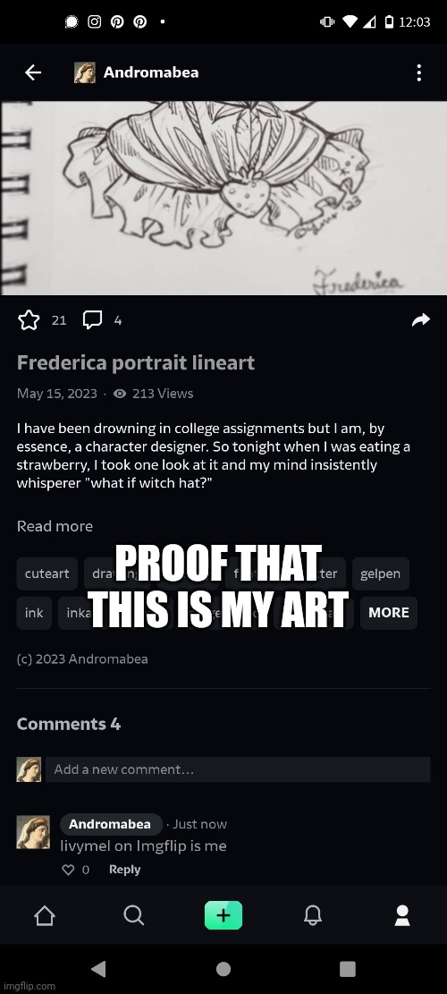 PROOF THAT THIS IS MY ART | made w/ Imgflip meme maker