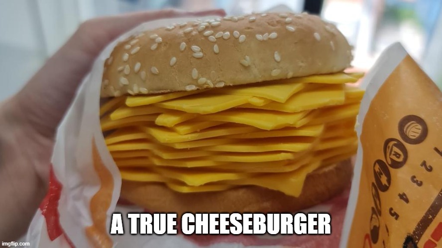Mmmmmmmmm | A TRUE CHEESEBURGER | image tagged in memes,cheeseburger,hamburger,fast food,food | made w/ Imgflip meme maker