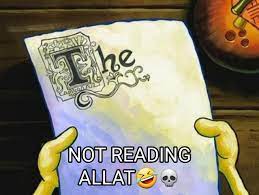 not reading allat?? Blank Meme Template