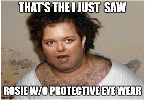 THAT'S THE I JUST  SAW ROSIE W/O PROTECTIVE EYE WEAR | made w/ Imgflip meme maker