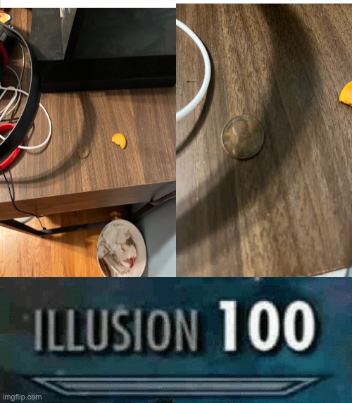 It’s invisible | image tagged in illusion 100,funny,memes,penny | made w/ Imgflip meme maker
