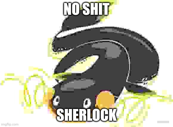 great zapfish mom come pick me up i'm scared | NO SHIT SHERLOCK | image tagged in great zapfish mom come pick me up i'm scared | made w/ Imgflip meme maker