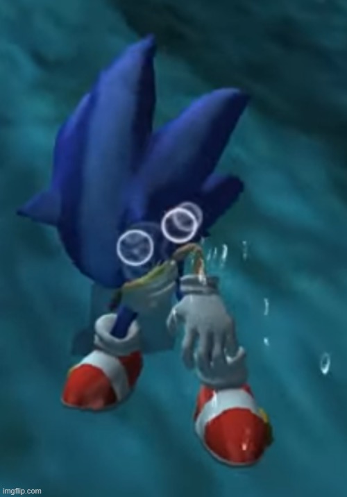 Sonic Drowning | image tagged in sonic drowning | made w/ Imgflip meme maker