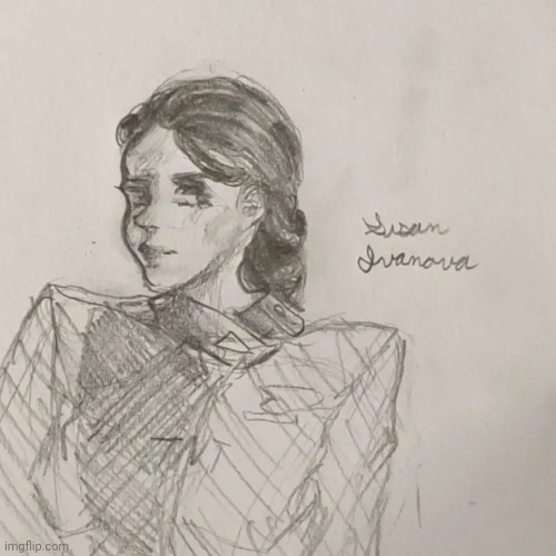 Quick sketch of Susan Ivanova from Babylon 5 | image tagged in drawing,art,sketch,babylon 5,fanart,tv show | made w/ Imgflip meme maker