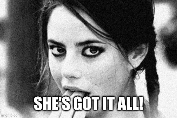 girl lust | SHE'S GOT IT ALL! | image tagged in girl lust | made w/ Imgflip meme maker