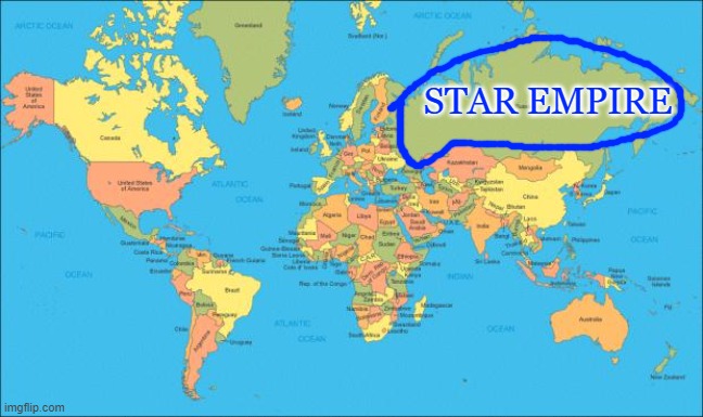 world map | STAR EMPIRE | image tagged in world map | made w/ Imgflip meme maker
