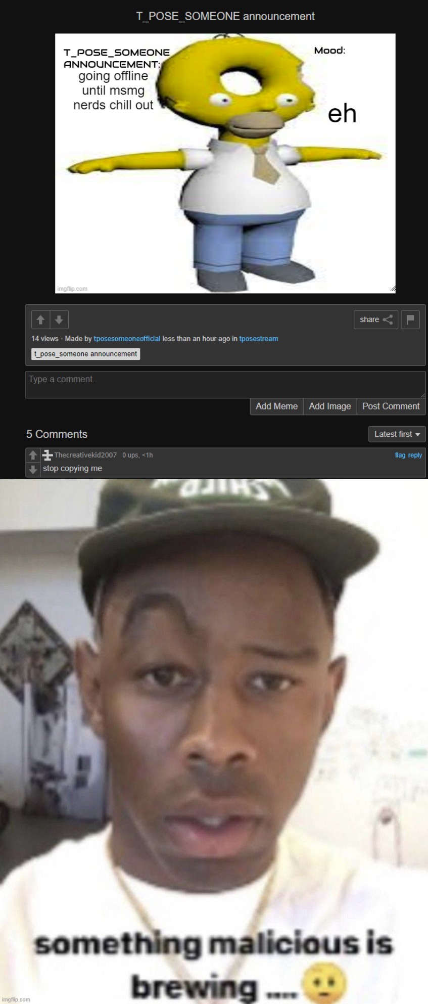 image tagged in something malicious is brewing | made w/ Imgflip meme maker