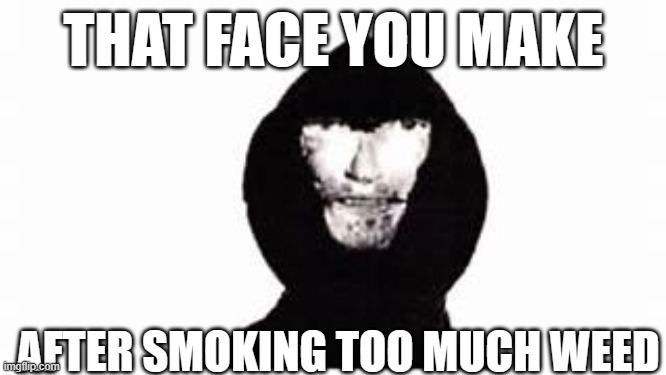 analog horror posting until msmg hates me #2 | THAT FACE YOU MAKE; AFTER SMOKING TOO MUCH WEED | made w/ Imgflip meme maker