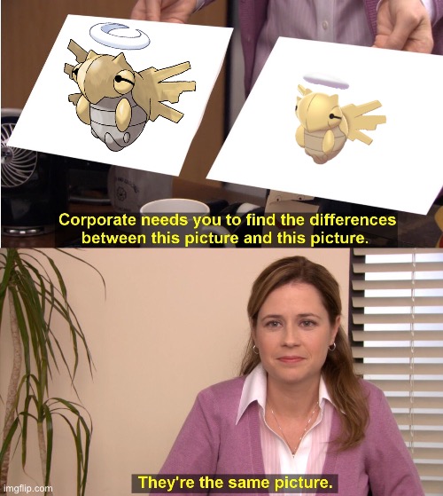 Why are they so similar | image tagged in memes,they're the same picture,pokemon,shiny,so true memes | made w/ Imgflip meme maker