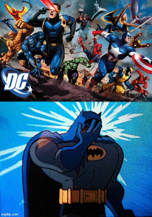 Made the "DC" wallpaper boss | image tagged in batman facepalm,you had one job,memes,funny | made w/ Imgflip meme maker