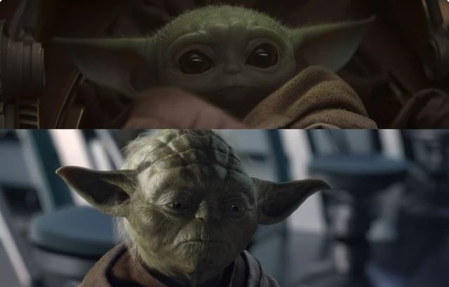 Young and Old Yoda Blank Meme Template