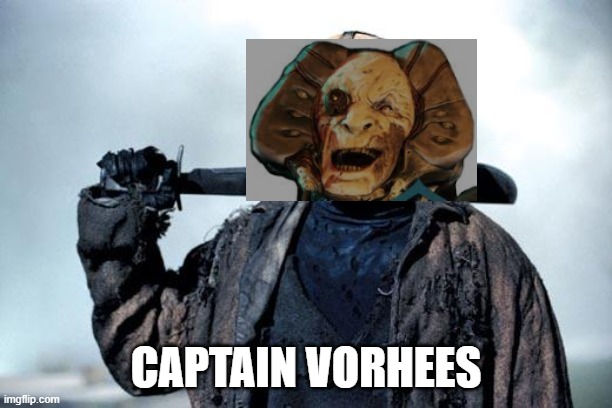 Captain Vorhees | CAPTAIN VORHEES | image tagged in jason,captain vor,warframe | made w/ Imgflip meme maker