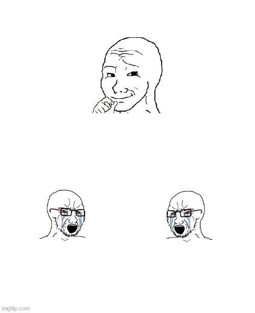 Crying Wojak vs. Giga Chad Blank Template - Imgflip