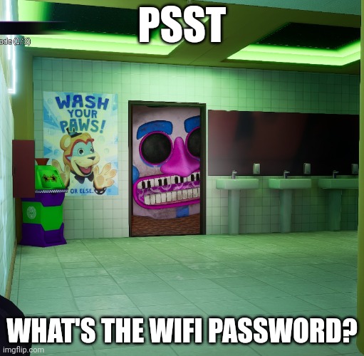 Simple but funny | PSST; WHAT'S THE WIFI PASSWORD? | image tagged in music man,wifi,password,funny | made w/ Imgflip meme maker
