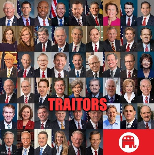 Republican Traitors | TRAITORS | image tagged in republican traitors | made w/ Imgflip meme maker