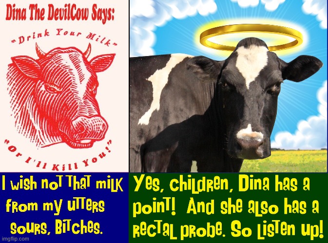 Cowsville presents Dina DevilCow and Daisy Moo | image tagged in vince vance,cows,evil cows,memes,daisy,moo | made w/ Imgflip meme maker