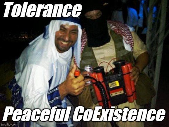 Muslim clock bomb | Tolerance Peaceful CoExistence | image tagged in muslim clock bomb | made w/ Imgflip meme maker