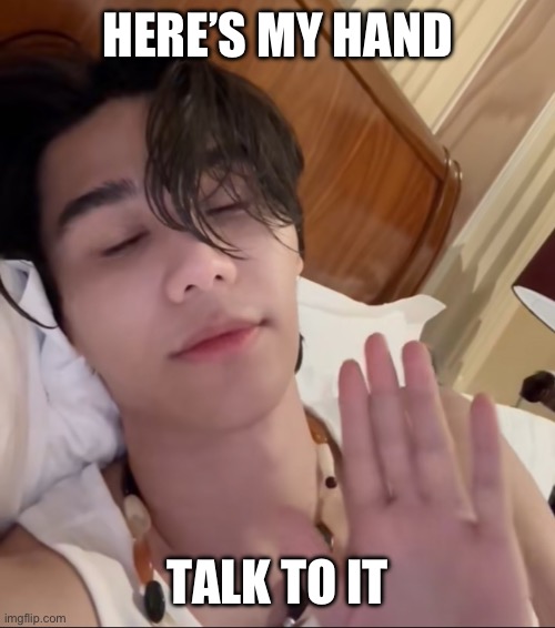jeff satur talk to my hand | HERE’S MY HAND; TALK TO IT | image tagged in jeffy,thai,funny memes | made w/ Imgflip meme maker