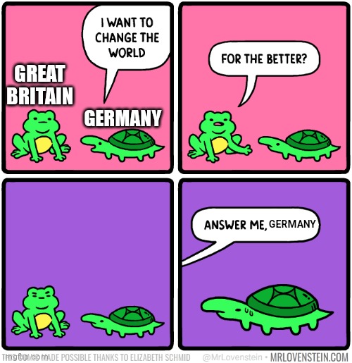 Uhhhhhhhhhh... | GREAT BRITAIN; GERMANY; GERMANY | image tagged in i want to change the world,ww1,ww2,world war 2,world war 1,world war i | made w/ Imgflip meme maker