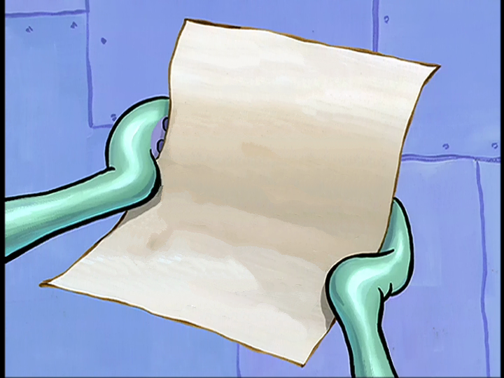 High Quality squidward empty paper Blank Meme Template