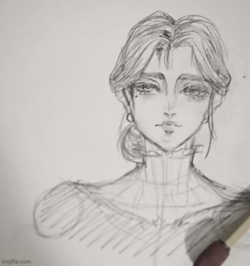 Lara Tybur Sketch from last year | image tagged in sketch,drawing,art,attack on titan,anime,aot | made w/ Imgflip meme maker