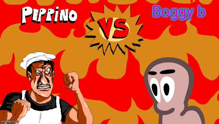 Peppino vs Boggy B | Boggy b | image tagged in peppino vs blank | made w/ Imgflip meme maker