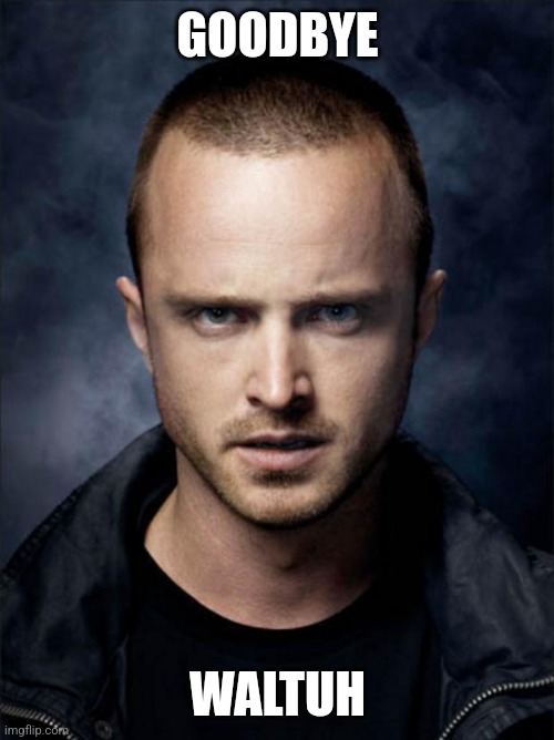 Jesse Pinkman | GOODBYE WALTUH | image tagged in jesse pinkman | made w/ Imgflip meme maker