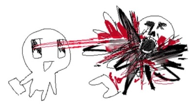 cute laser eyes Blank Meme Template