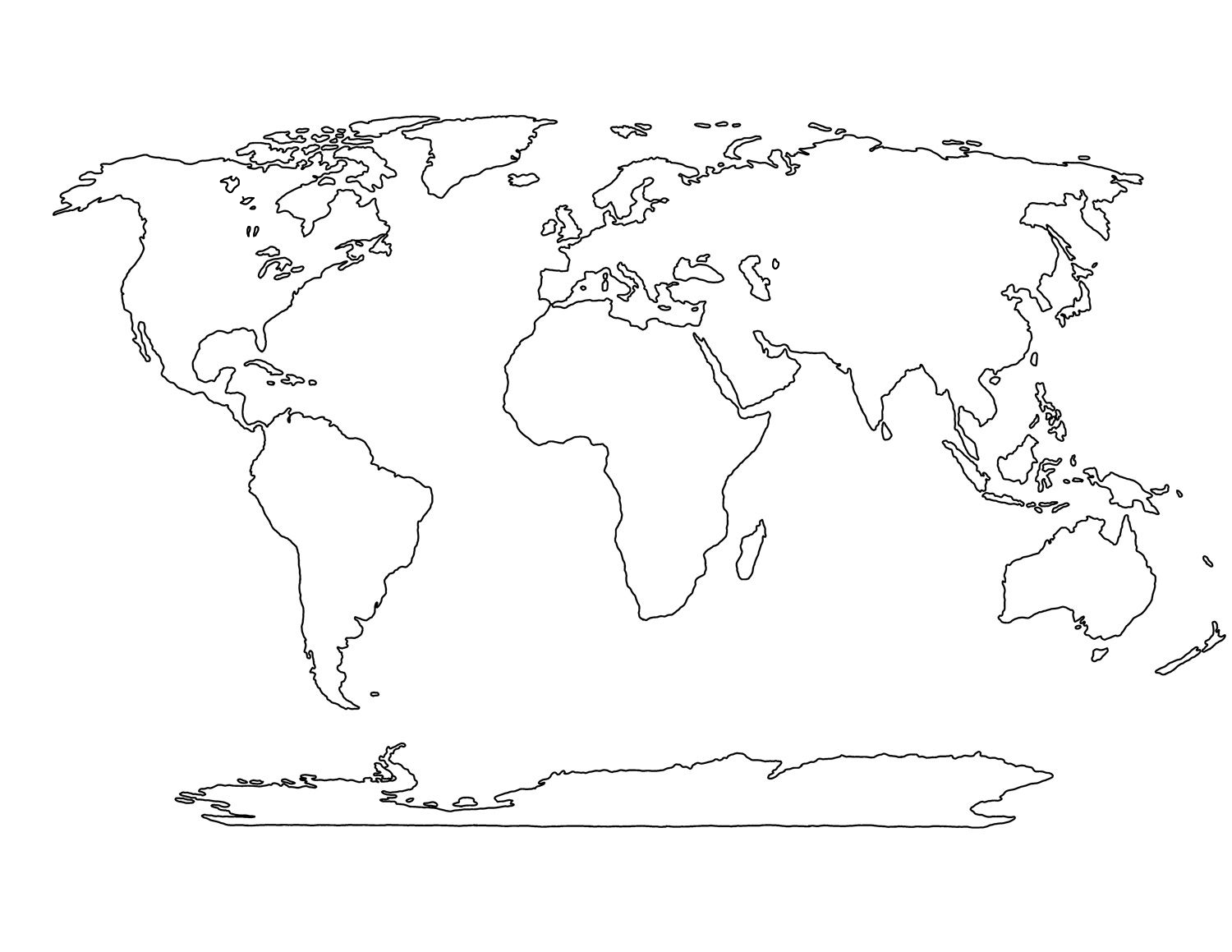 High Quality World map blank Blank Meme Template