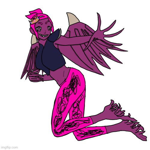 This is what Demon Pearlfan looks like btw (I had to redesign her a bit) | made w/ Imgflip meme maker