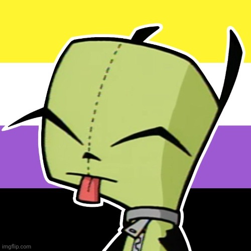 GIR MY BELOVED (this is my discord pfp rn <3) | image tagged in hes a robot so technically enby,but he still uses he him,i headcannon him with he it they,invader zim | made w/ Imgflip meme maker