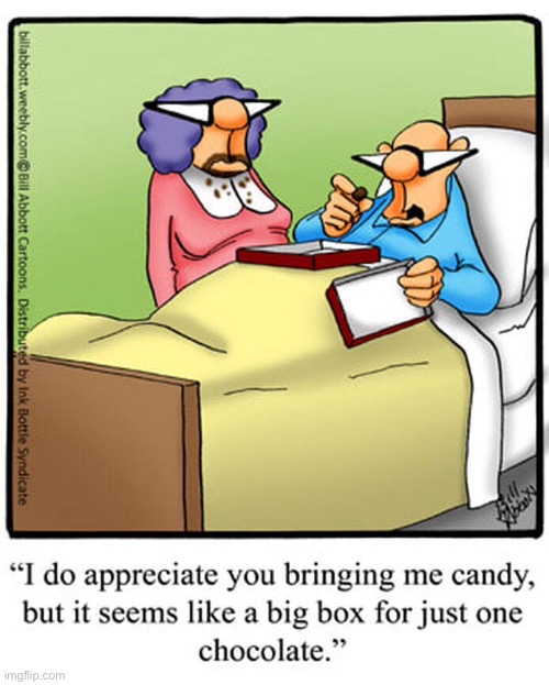 Big box | image tagged in thanks for candy,big box for one chocolate,hospital,comics | made w/ Imgflip meme maker