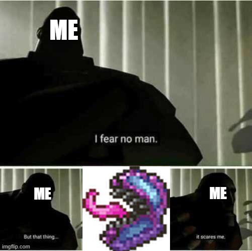 I fear no man | ME; ME; ME | image tagged in i fear no man | made w/ Imgflip meme maker