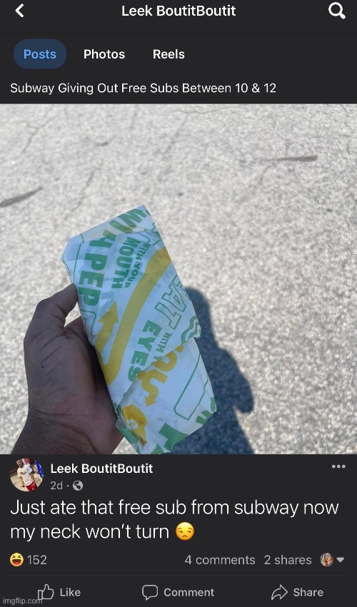 Free Subway samiches | image tagged in funny | made w/ Imgflip meme maker