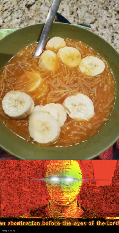 Ewww | image tagged in an abomination before the eyes of the lord,banana,cursed image,memes,food,cursed | made w/ Imgflip meme maker