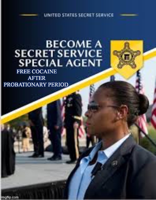 And now you know what the “special” is in agent | image tagged in secret service,white house cocaine,fringe benefits,no charges | made w/ Imgflip meme maker